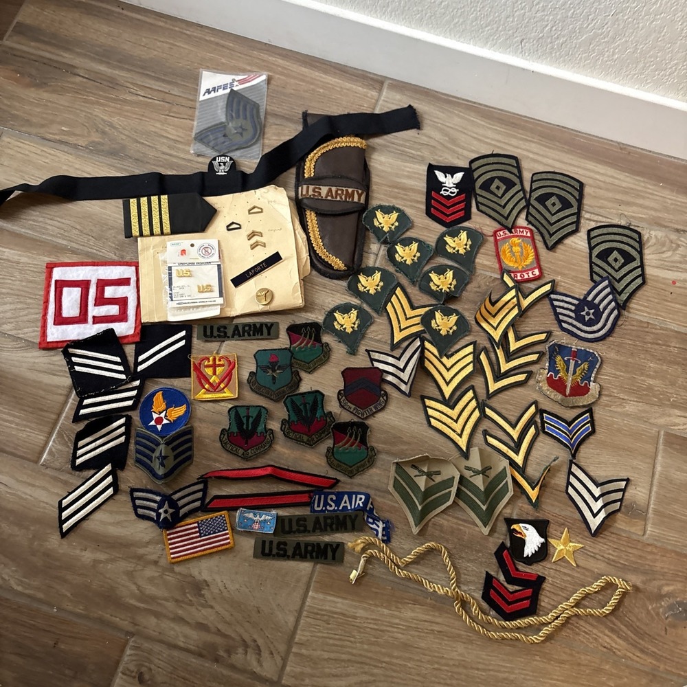 Vintage US Military Patches Lot 70+ Pieces USA Army Air Force Insignia